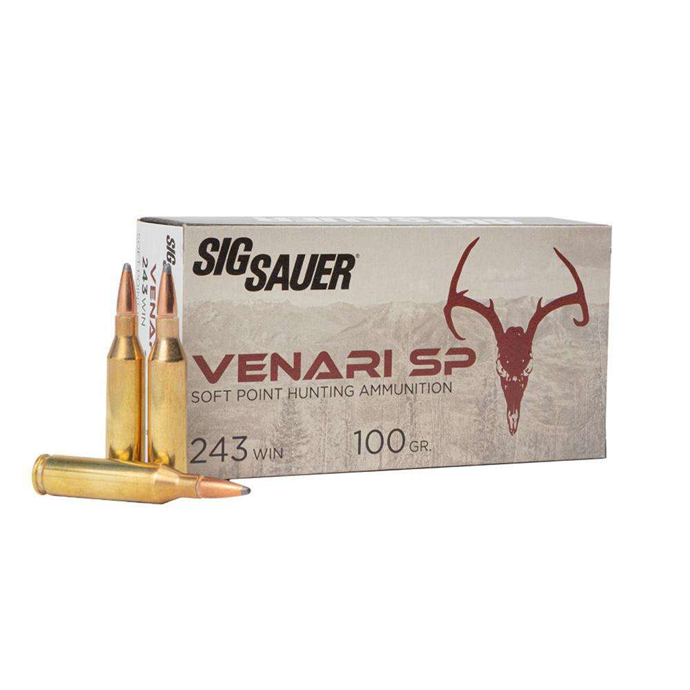 Ammunition Sig Sauer Ready Series 243Win Sig AMMO 243 WIN 100GR VENARI SOFT POINT BOX/20